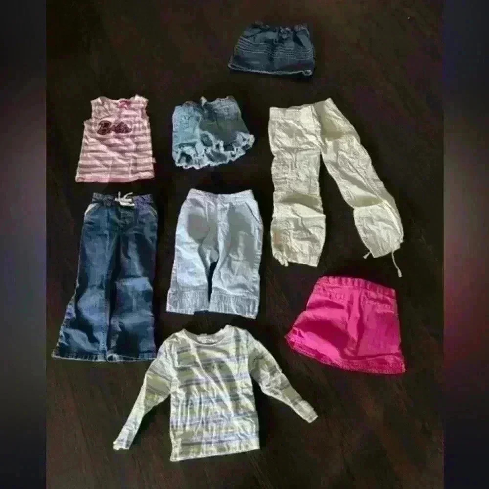 BUNDLE girls size 4 - 3 skirts, 3 pants, 2 tops